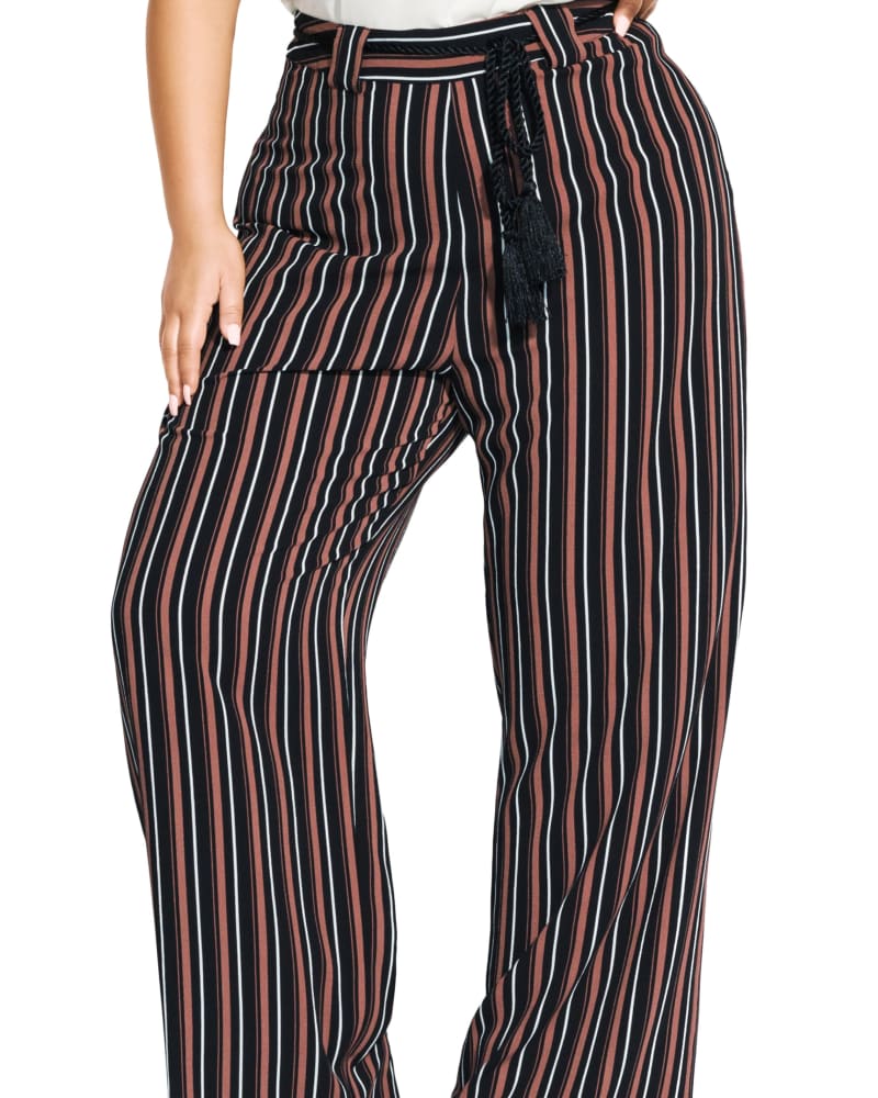 Women's striped palazzo pants clearance